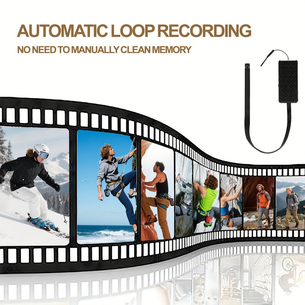 Cámara Inalámbrica HD 1080P Portátil con Control Remoto a Través de la App Móvil, Grabación de Audio y Video, Fácil de Usar, Expandible con Tarjeta TF, Grabación en Bucle, Ideal para Seguridad en el Hogar, Deportes, Investigaciones, Registros de Aprendiza