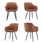 Sillas de comedor elegantes con reposabrazos y soporte lumbar para sala de estar, cocina y dormitorio, que ofrecen un alto confort - Disponibles en juegos de 2, 4 o 6
