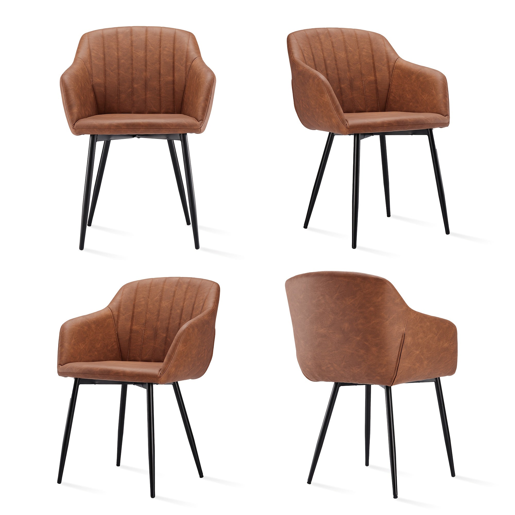 Sillas de comedor elegantes con reposabrazos y soporte lumbar para sala de estar, cocina y dormitorio, que ofrecen un alto confort - Disponibles en juegos de 2, 4 o 6