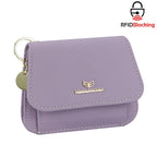 Royal Bagger Cartera Corta de Cuero Auténtico de Vaca para Mujer, Monedero con Bloqueo RFID, Múltiples Ranuras para Tarjetas y Llavero 2443