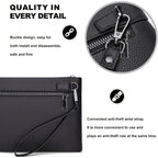 Bolso de mano de cuero para hombre Leathario, bolso tote con ranura, bolso tote pequeño con cremallera, gran capacidad para oficina, conferencias, viajes, almacén local