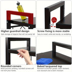Estante de microondas resistente de 3 niveles ajustable, estante de almacenamiento horizontal para cocina, estante para guardar cubiertos, material de acero al carbono negro mate, equipado con 6 ganchos, artefacto de almacenamiento multifuncional de doble