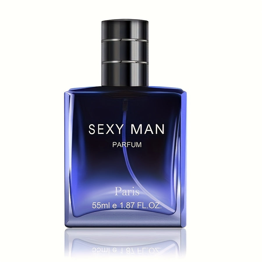 SEXY MAN Perfume para Hombre | Fragancia Parisina, 2 Opciones: Botella Negra (Bergamota, Cedro, Cuero) / Botella Azul (Lima, Violeta, Almizcle), Aroma Encantador para Uso Diario y Citas
