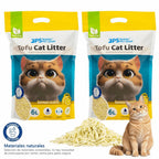 2 Paquetes de Arena para Gatos con Tofu, 6L Cada Uno, Fuerte Absorbencia, Fácil Compacidad, Desagotable, Sin Polvo, Múltiples Aromas Disponibles, Suministros para Mascotas, Sin Polvo Fácil de Aglomerar y Controla Olores -y Segura para Gatitos