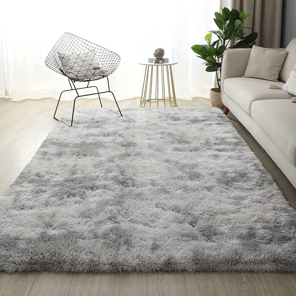1 alfombra suave de felpa, alfombra de felpa antideslizante, alfombra suave de felpa para mesita de noche, alfombra tie-dye para sala de estar, decoración del hogar, alfombra para dormir mascotas, alfombra para dormitorio y sala de estar, decoración de la