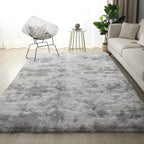 1 alfombra suave de felpa, alfombra de felpa antideslizante, alfombra suave de felpa para mesita de noche, alfombra tie-dye para sala de estar, decoración del hogar, alfombra para dormir mascotas, alfombra para dormitorio y sala de estar, decoración de la