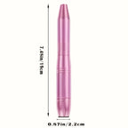 Juego de Taladro Eléctrico para Uñas con 20,000 RPM, Alimentado por USB, Incluye Anillos de Molienda y Cabezales de Repuesto, Ideal para Arte de Uñas de Salón y Entusiastas del Nail Art (Rosa/Dorado)