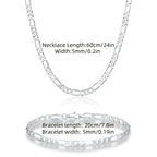 Elegante y versátil set de collar y pulsera Fegaro de plata 925, apto tanto para hombres como para mujeres, con baja alergenicidad. Perfecto para uso casual, hip-hop, punk, deportes, fiestas y regalos navideños. Viene en una exquisita caja de regalo.