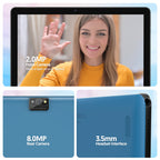 Tabletas Android | Tablet de 10 pulgadas, Tablet Android, Tablet 2 en 1 con Teclado, Funda, Lápiz Óptico, 64GB ROM, 3GB RAM Expansión de 1TB