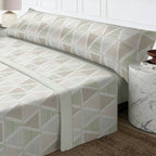 Juego de cama prémium de tres piezas: sábana bajera, sábana y funda de almohada. Suave y cómodo, disponible en varios colores y tamaños, fácil de cuidar.