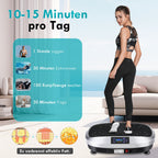 Placa de vibración inteligente con control remoto, 120 niveles de masaje electromagnético, motor silencioso, ejercicio para la pérdida de peso de todo el cuerpo, capacidad de carga máxima de 120 kg, adecuada para fitness en casa, sin batería