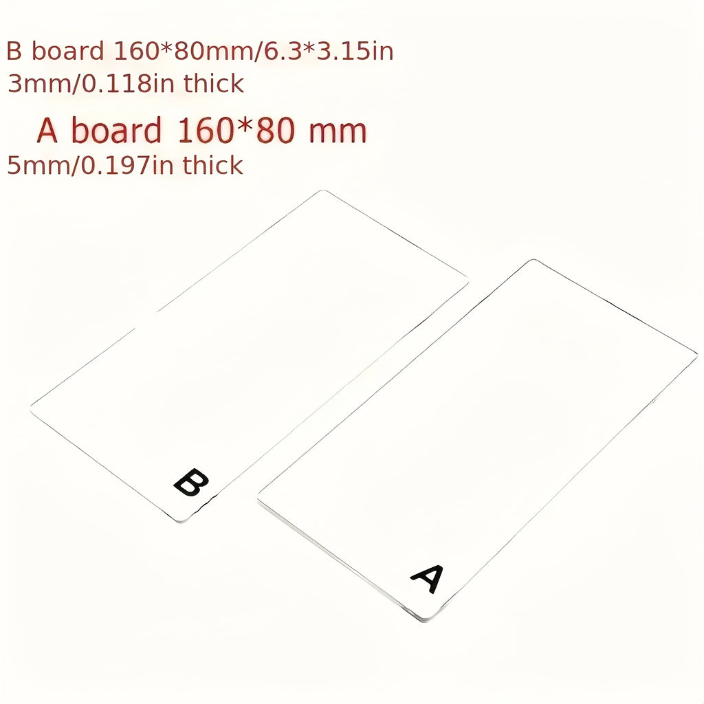 1/2 Juego de Placas Acrílicas Transparentes para Cortar A & B - Ideales para Troquelado y Repujado DIY, Compatible con Máquinas Craft Buddy Serie 838S y Similares con Ancho de Boca Abierta de 3 Pulgadas/7.7 cm - Duraderas y Fáciles de Usar para Creaciones