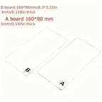 1/2 Juego de Placas Acrílicas Transparentes para Cortar A & B - Ideales para Troquelado y Repujado DIY, Compatible con Máquinas Craft Buddy Serie 838S y Similares con Ancho de Boca Abierta de 3 Pulgadas/7.7 cm - Duraderas y Fáciles de Usar para Creaciones