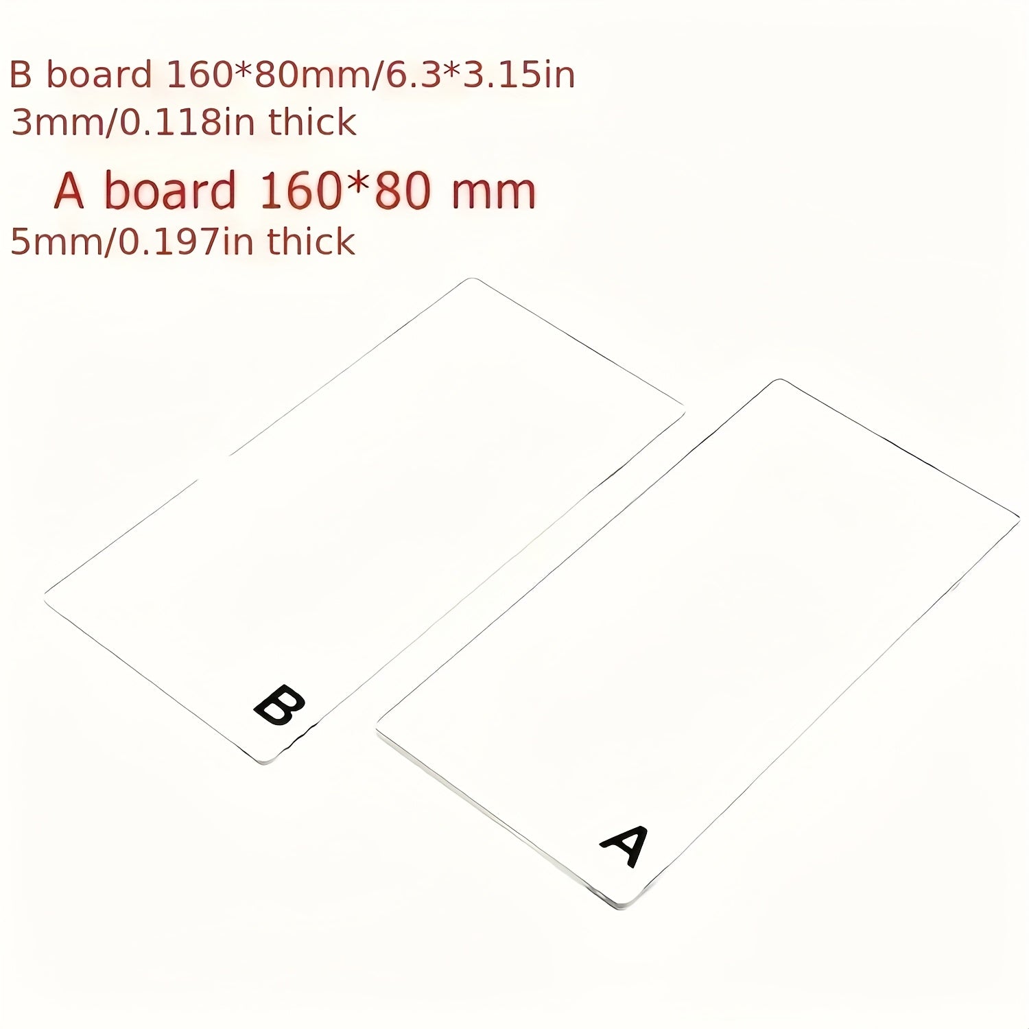 1/2 Juego de Placas Acrílicas Transparentes para Cortar A & B - Ideales para Troquelado y Repujado DIY, Compatible con Máquinas Craft Buddy Serie 838S y Similares con Ancho de Boca Abierta de 3 Pulgadas/7.7 cm - Duraderas y Fáciles de Usar para Creaciones