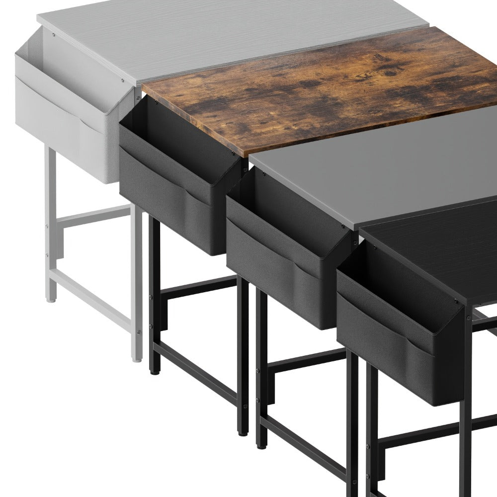 Escritorio, Escritorio para Computadora, Mesa Pequeña, 100 X 48 X 72 Cm/40X19X28In, Mesa de Oficina con Bolsa de Almacenamiento, Mesa para PC para Oficina, Estudio, Dormitorio, Estructura de Metal, Moderno y Fácil