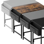 Escritorio, Escritorio para Computadora, Mesa Pequeña, 100 X 48 X 72 Cm/40X19X28In, Mesa de Oficina con Bolsa de Almacenamiento, Mesa para PC para Oficina, Estudio, Dormitorio, Estructura de Metal, Moderno y Fácil