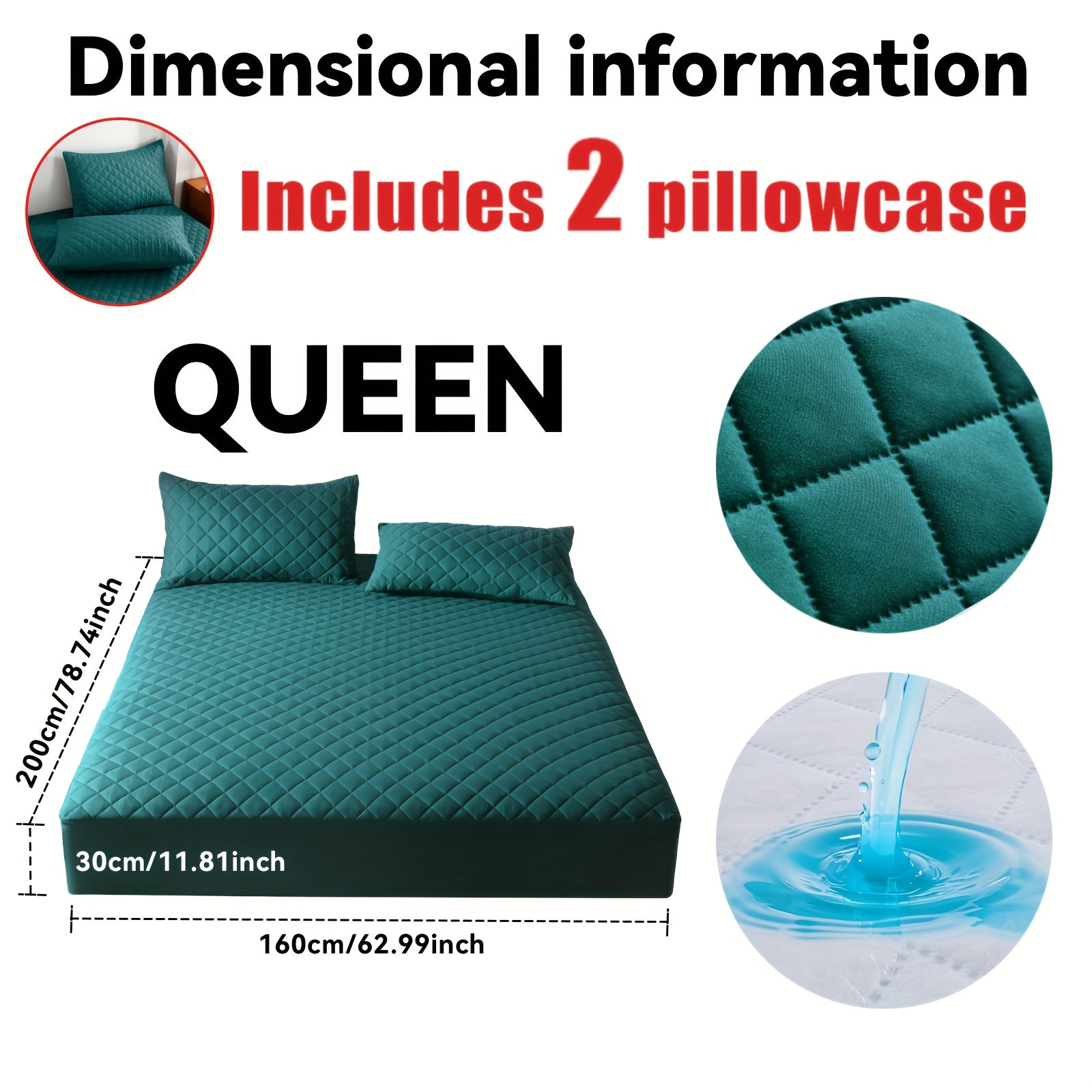 Juego de sábanas ajustables multicolor de 2/3 piezas, protector de colchón, juego de sábanas ajustables antideslizantes, protector completo, uso para hotel, hogar, habitación de invitados, dormitorio, cobertura de tamaño completo