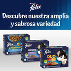Paquete Ahorro Felix Fantastic Selecciones Favoritas en Gelatina de Pollo, Buey, Salmón y Atún