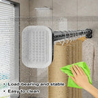Barra de cortina de ducha ajustable de acero inoxidable, barra de tensión para cortinas, para ventana, armario, cocina