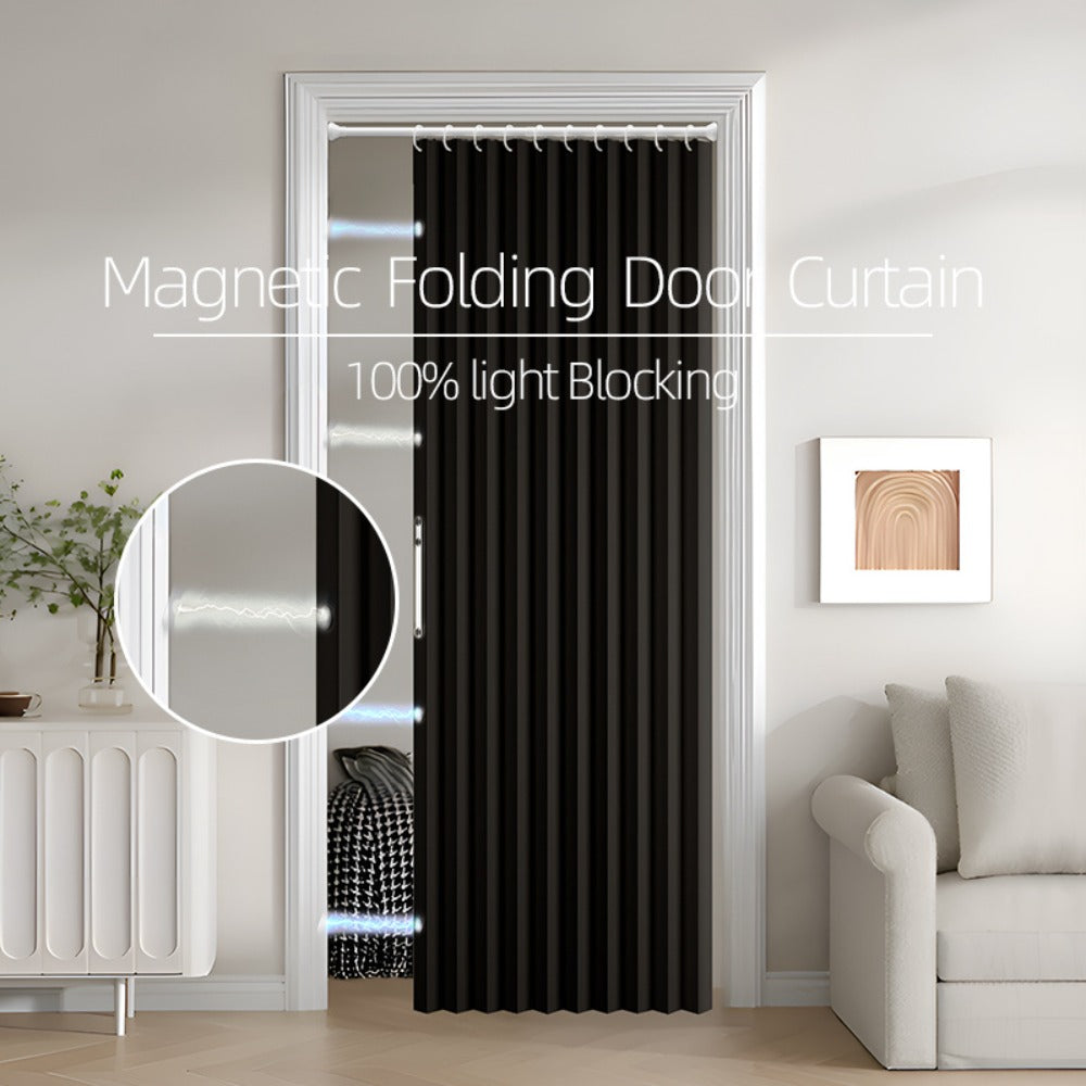 1 Cortina Magnética para Puerta, Cubierta Aislante para Puerta, Cortina Opaca para Puerta, Fácil de Instalar, Dormitorio, Sala de Estar, Cocina, División de Habitación