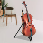 Soporte de Violonchelo Ajustable para Altura - Plegable, Construcción Robusta de Hierro, 74-120cm/29-47in, - Abrazadera Segura y Patas Antideslizantes para Uso en Casa, Estudio, Orquesta, Coro, Equipo de Orquesta, Diseño Moderno, Equipamiento Musical Dura