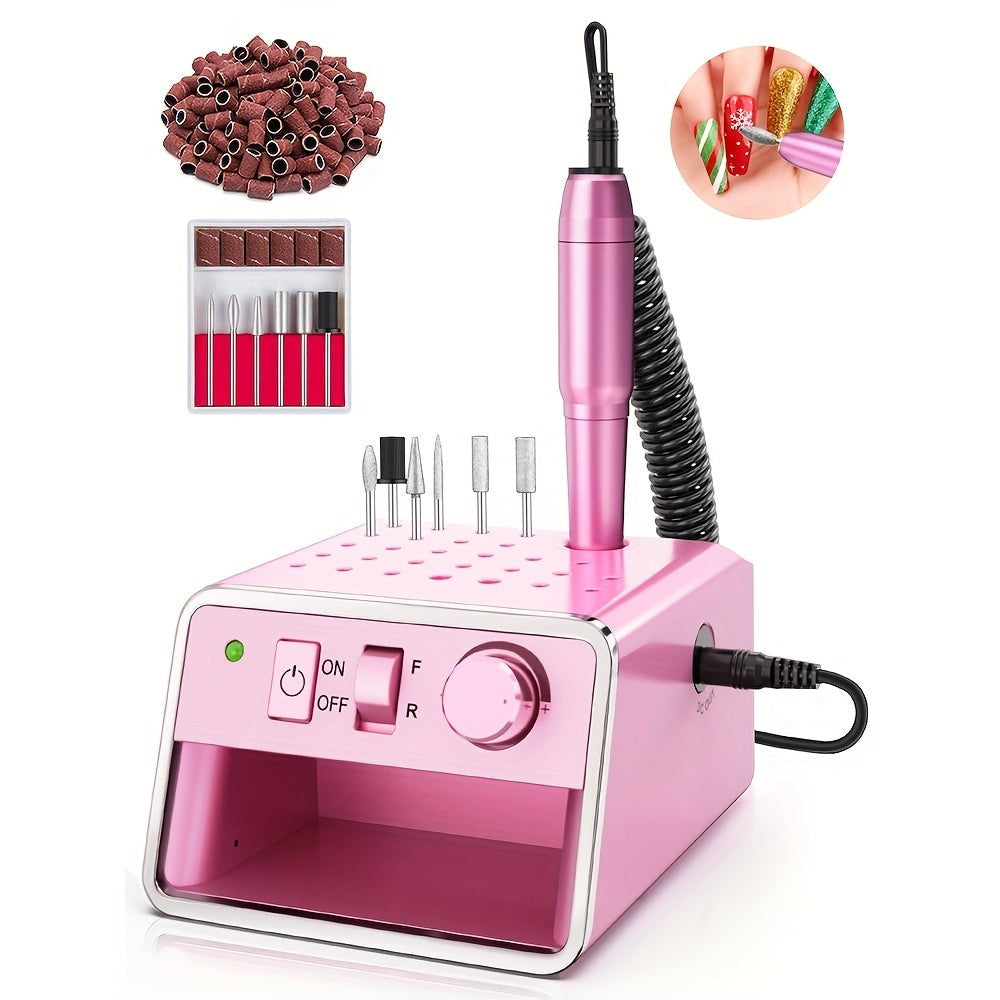 Torno de Uñas 20000 RPM: Kit de Torno de Uñas Portátil, Lima de Uñas Eléctrica para Uñas Acrílicas Gruesas con Brocas de Torno de Uñas, Bandas de Lijado, Manicura y Pedicura para Salón de Estética, Verde