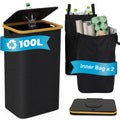 Cubo de recolección de residuos doméstico de tela Oxford 900D, cubo de basura de cocina de gran capacidad de 70/100 litros, colector de botellas plegable, caja de almacenamiento para juguetes variados, contenedor de recolección, adecuado para las necesida