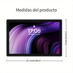 Tablet | Tablet de 10.1 pulgadas con sistema operativo Android 14, Tablet 2 en 1 con teclado, ratón, funda protectora, lápiz óptico, 64GB ROM +