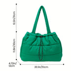 Bolso tote acolchado imprescindible 2026 - Bolso de hombro cruzado acolchado | Bolso de mano de gran capacidad inspirado en abrigo para mujer (Organizador multibolsillos)