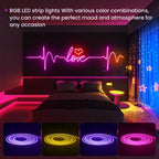 Tira de Luz LED RGB Neon de 30m/20m/15m/10m/5m con Sincronización Musical, Tira Flexible de 24V con Aplicación y Control Remoto, Tira de Luz Exterior IP"67", Ideal para Dormitorio, Habitación y Decoración Exterior