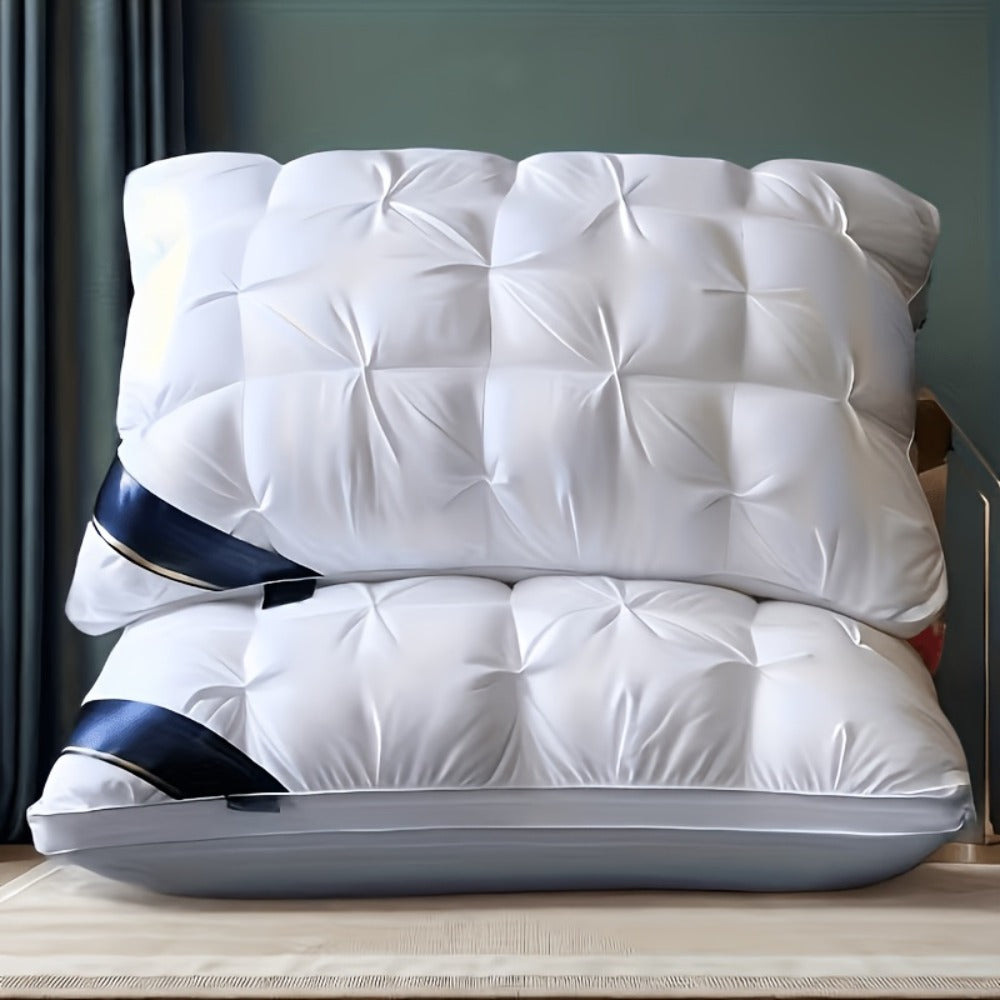 Almohadas de Lujo 74*48 Calidad de Hotel, Soporte Cervical para Sueño Profundo, Núcleo de Almohada Alto para Todas las Estaciones, Diseño Moderno de Almohada | Textura Suave en la Parte Superior, Almohada para Dormir, Almohada Cervical, Lavable a Máquina,