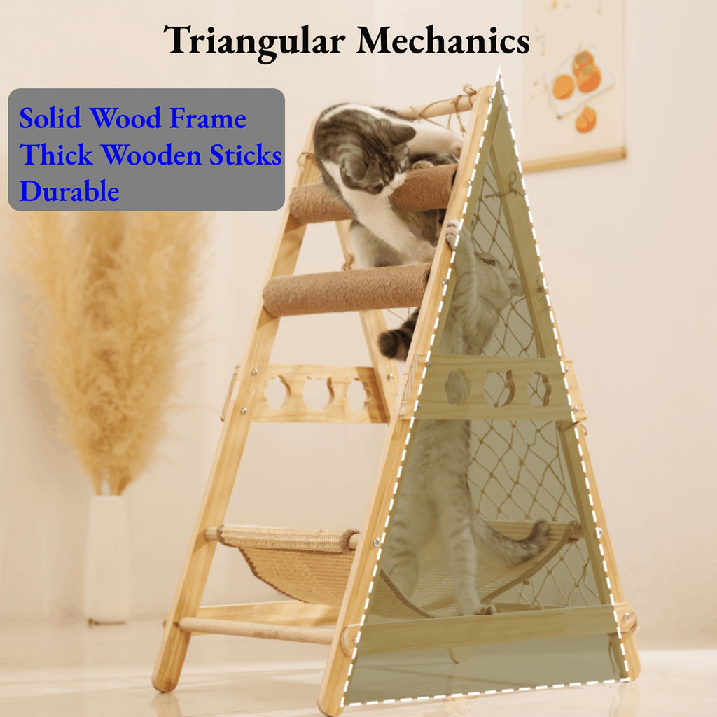Rascador para gatos | Torre para Gatos Adecuada para Interiores, Centro de Actividades de Múltiples Pisos con 2 Postes para Rascar, Cama para