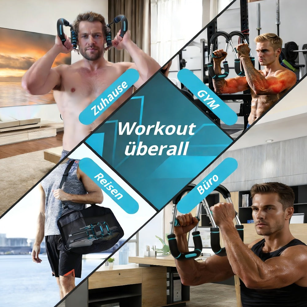 Barra de entrenamiento de fuerza para brazos ajustable, dispositivo de ejercicio para brazos de 27.22-40.82KG, equipo de fitness de dos cabezas con diseño desmontable, adecuado para fitness/equipo de fitness/barra de fuerza para brazos, equipo de gimnasia