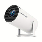 [Proyector Mini Portátil para el Hogar Magcubic HY300Pro] Nativo 720P, Compatible con 8K - 300ANSI - Enfoque Manual y Corrección Trapezoidal - Relación de Proyección 0.9:1 - Android 14 - Almacenamiento de 1GB RAM + 8GB ROM - Mini Proyector de Cine en Casa
