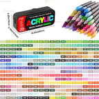 Rotuladores | Guangna Juego de rotuladores acrílicos nuevos de 288/240 colores, tinta líquida, rotuladores de dibujo artístico, empaque elegante