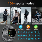 SIEMORL Smartwatch para hombre con más de 50 horas de tiempo de espera ultra largo, reloj inteligente HD de 1.7 pulgadas con batería de 1000 mAh/Función de teléfono/Más de 110 modos deportivos/Monitoreo del sueño, Reloj para hombre para iPhone Android Pod