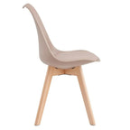 Sillas de comedor MCC Direct en juego de 4 piezas, sillas de cocina, sillas de oficina, silla de concha de diseño, "Eva" disponible en 7 colores de moda