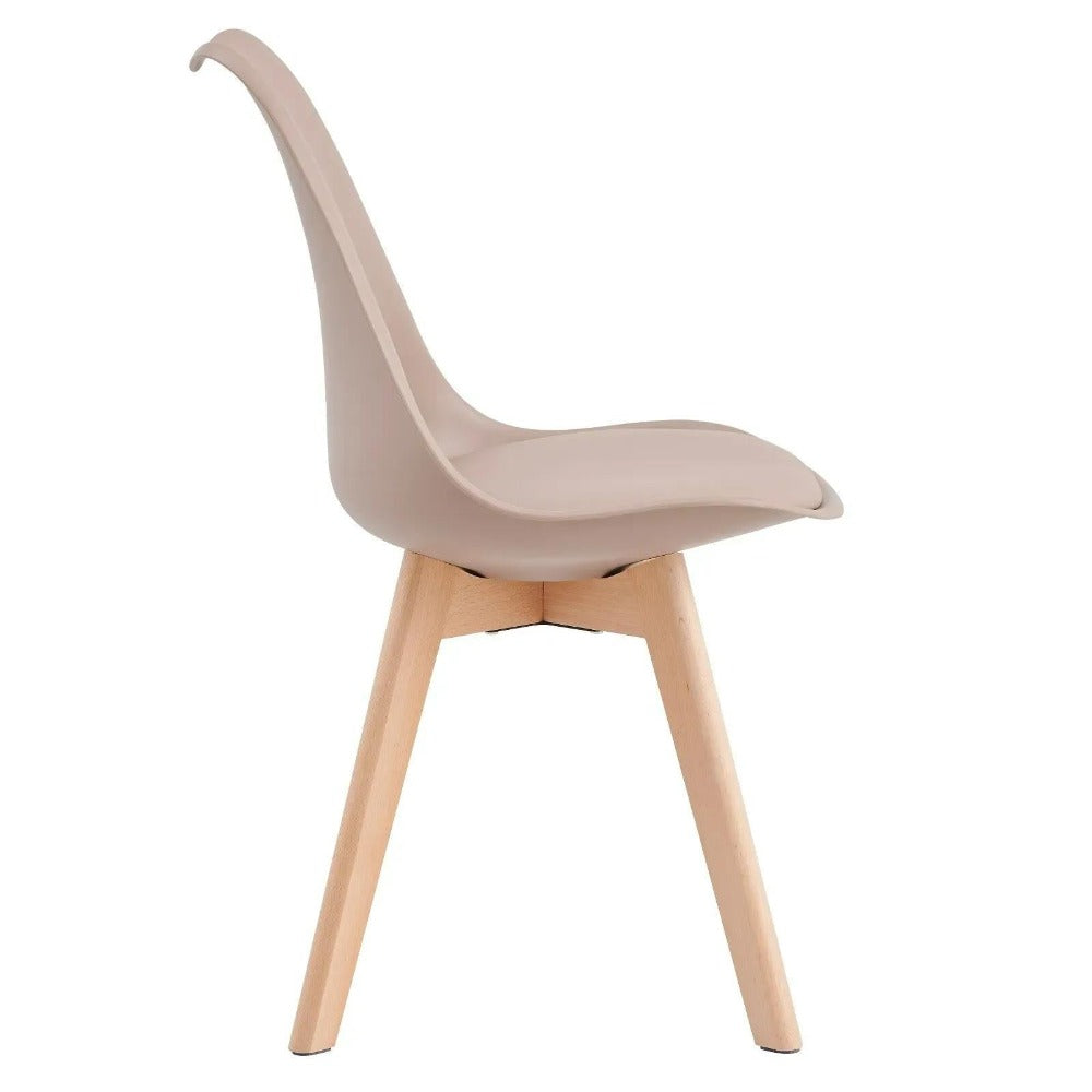 Sillas de comedor MCC Direct en juego de 4 piezas, sillas de cocina, sillas de oficina, silla de concha de diseño, "Eva" disponible en 7 colores de moda