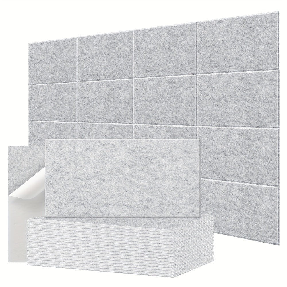 Paquete de 16 Paneles de Espuma Acústica Autoadhesivos para Insonorización en Estudios de Grabación, Salas de Reuniones y Áreas de Transmisión - Material de Espuma para Reducir el Ruido Blanco