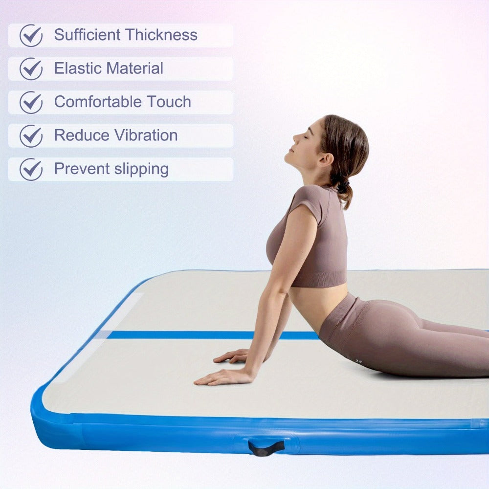 Colchoneta de aire de PVC de 10FT | 3m×1m×10cm Colchoneta inflable para gimnasia y acrobacia para entrenamiento de yoga, color sólido en, púrpura, verde fluorescente - Youyijia