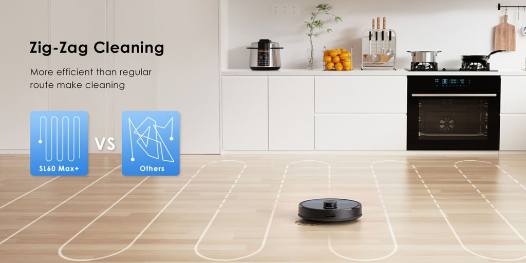Lubluelu SL60 Plus+ Robot Aspirador con Autovaciado, Manos Libres hasta 60 Días, Robot Aspirador y Trapeador Combo de Súper Succión de 6500Pa, Navegación Láser LDS9.0, Mapeo Multicapa, Robot Aspirador 3 en 1 Autocargable para el Hogar, Pelo de Mascotas, P
