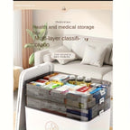 Organizador Médico de 3 Niveles - Caja de Almacenamiento de Medicina Familiar de Gran Capacidad con Cierre Seguro a Presión, Diseño Portátil Resistente para Hogar/Viajes/Oficina, Regalo Esencial Ideal para la Salud y la Seguridad