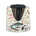 APCym Vinilo para Thermomix TM31 MOD. COFFE HOT Pegatinas decorativas compatibles con robot de cocina Thermomix TM31, diseño de accesorios de cocina, resistente al agua, autoadhesiva