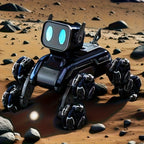 Robot Perro Espacial Mecánico más Nuevo de 2025 con Control Remoto y Tracción en 8 Ruedas, Apto para Fiestas, Espectáculos de Acrobacias - Juguete de Robot de Plástico Duradero, Mascota Electrónica para Juego al Aire Libre, Construcción Robusta, Acrobacia
