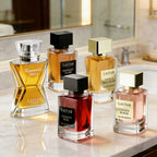 [Set de Perfume Semanal] Set de Regalo de Perfume para Hombre, 1 Botella, 50ml/40ml, Vainilla, Ámbar de Almizcle, Cubre el Olor del Sudor, Contrata la Diferente Experiencia de Fragancia, Siente un Encanto Romántico Sorpresa, Regalo Sorpresa de Viaje para