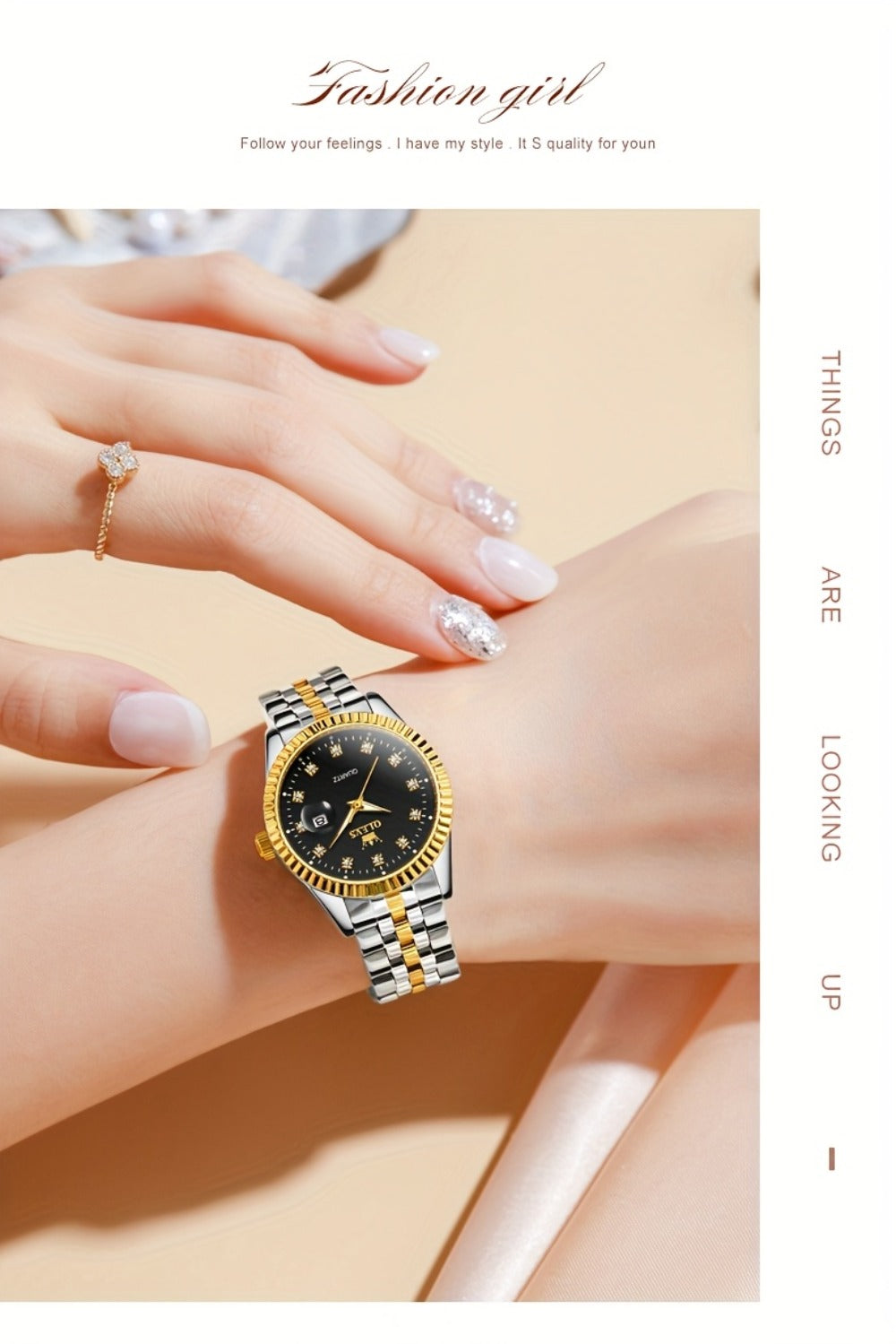 OLEVS Reloj de Mujer Clásico de Negocios, Relojes Analógicos de Cuarzo para Mujer, Relojes Elegantes de Lujo de Acero Inoxidable con Diamantes de Rhein, Relojes Luminosos para Mujer con Calendario y Fecha para Damas, Regalos Románticos, Reloj de Pulsera p