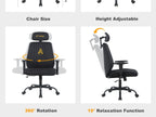 Silla de oficina para teletrabajo y estudio | 150Kg y Ajustable