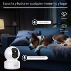 Cámara Inteligente WiFi BoyKeep 5g/2.4ghz, Monitor de Seguridad Interior de Alta Definición, Cámara de Seguridad Especial para Bebés y Mascotas, Video de Vigilancia Panorámica de 360°, Visión Nocturna, Llamadas Bidireccionales, Tarjeta de Memoria y Almace