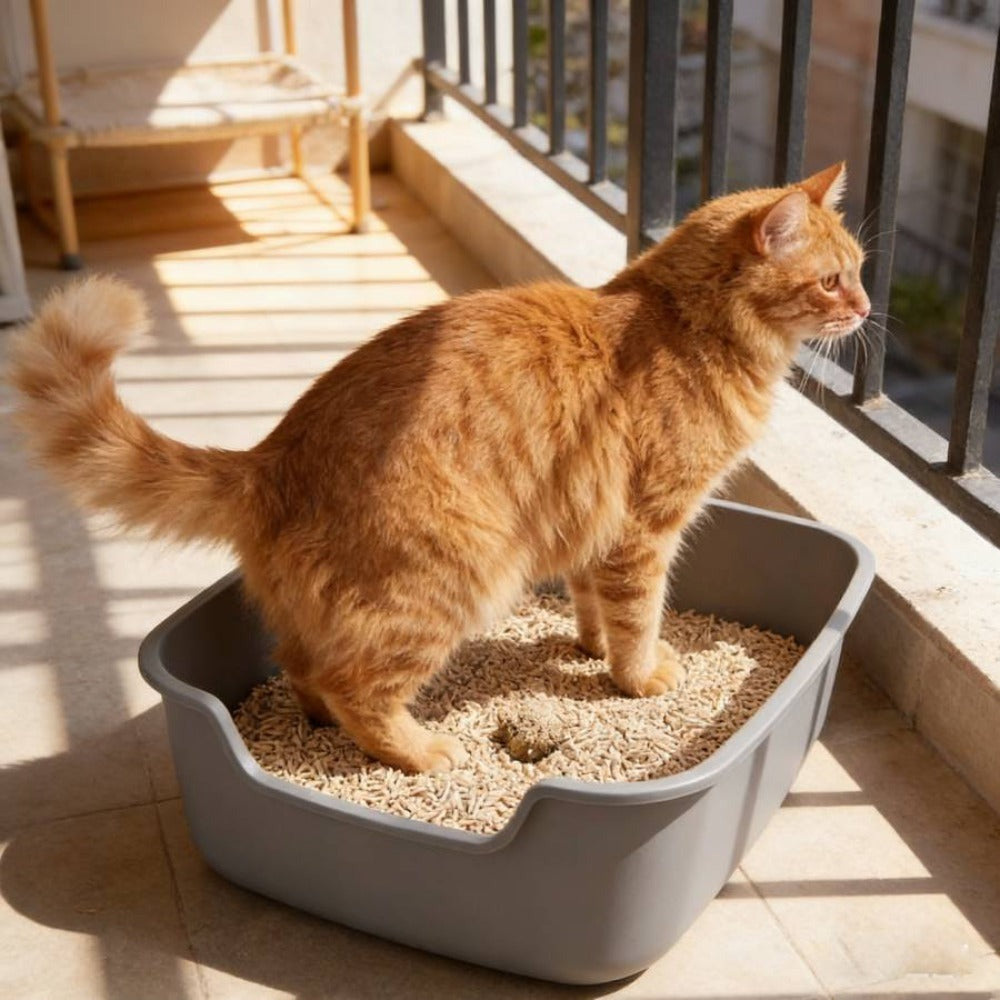 Arena para gatos con tofu perfutado, 6 l (1 paquete), original, arena para gatos con manzana, lavanda, limón y fibra de soja.