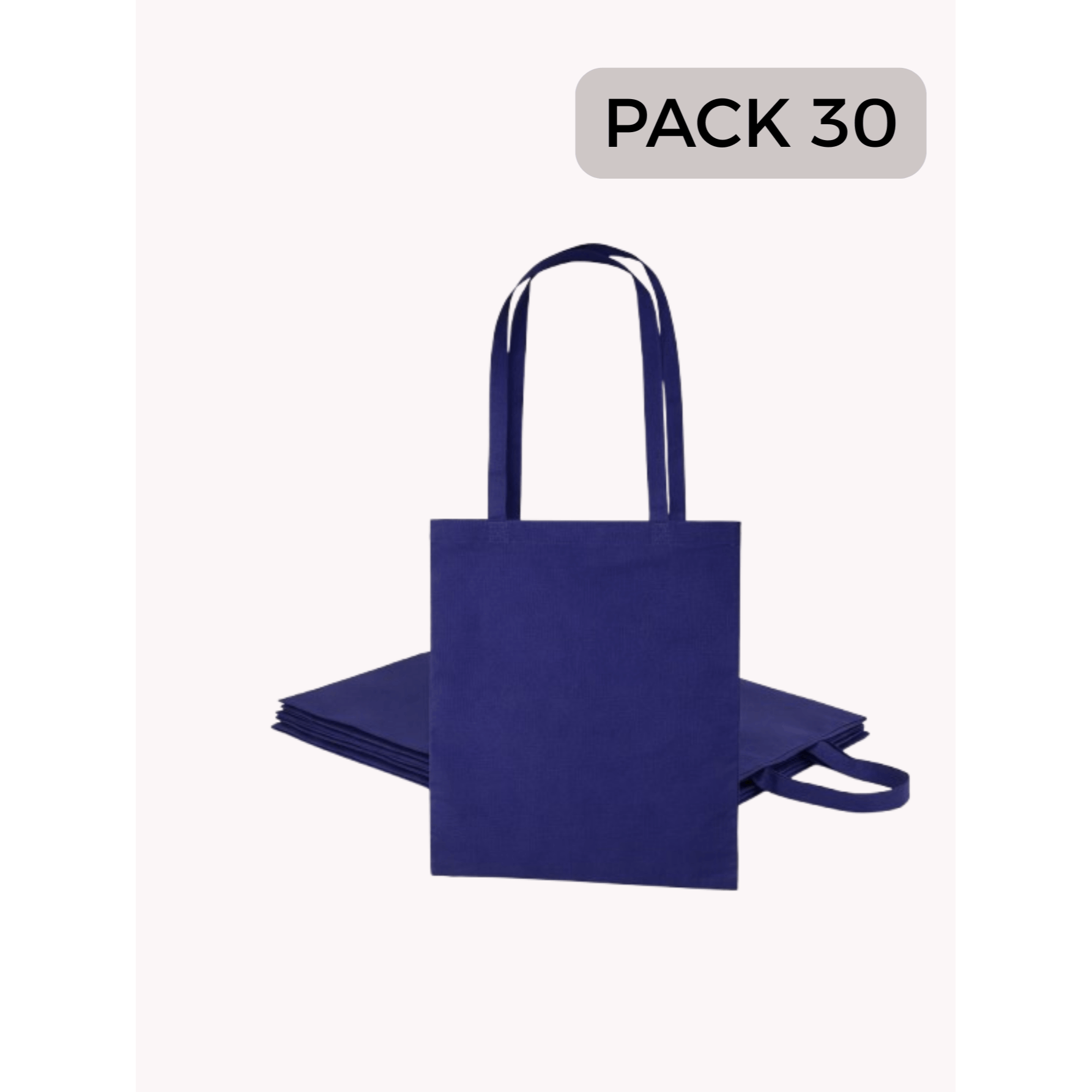 Pack 30 Bolsas de Tela de Algodón (Envío en 48 Horas) - Varios Colores- Tote Bag de Asa Larga, Reutilizable - Perfecta para Regalar, Pintar, Decorar, Manualidades, Talleres de Pintura, Ideal para Eventos y Regalos de empresa, Ir a la compra, Tiendas, Unis